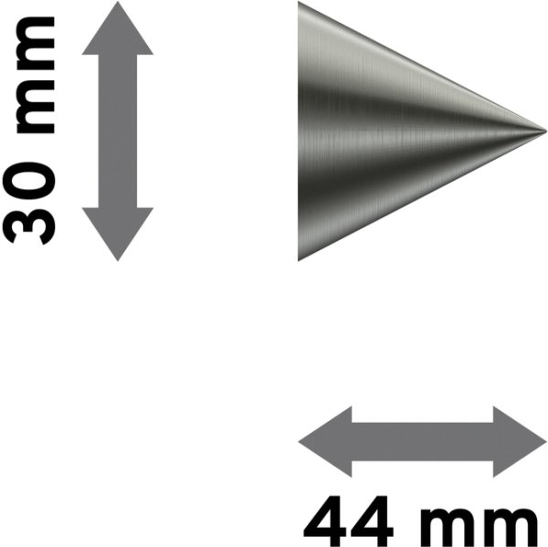 Endstücke Scarano (Kegel) Edelstahl für Gardinenstangen 16 mm Ø (2 Stück)