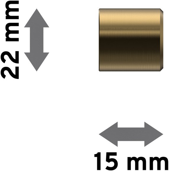 Endstücke Lucan (Kappe) Messing Antik für Gardinenstangen 16 mm Ø (2 Stück)
