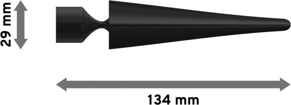 Endstücke Lorenzo (Speer) Schwarz für Gardinenstangen 16 mm Ø (2 Stück)