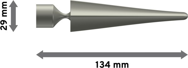 Endstücke Lorenzo (Speer) Chrom matt für Gardinenstangen 16 mm Ø (2 Stück)
