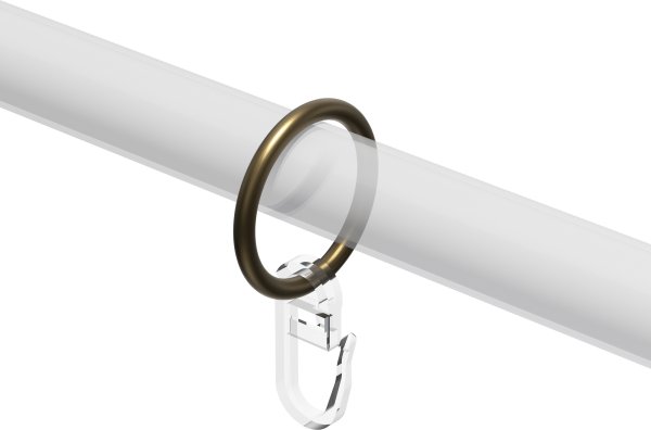 Ringe (Rundringe) Messing Antik Typ H16 für Gardinenstangen 16 mm Ø