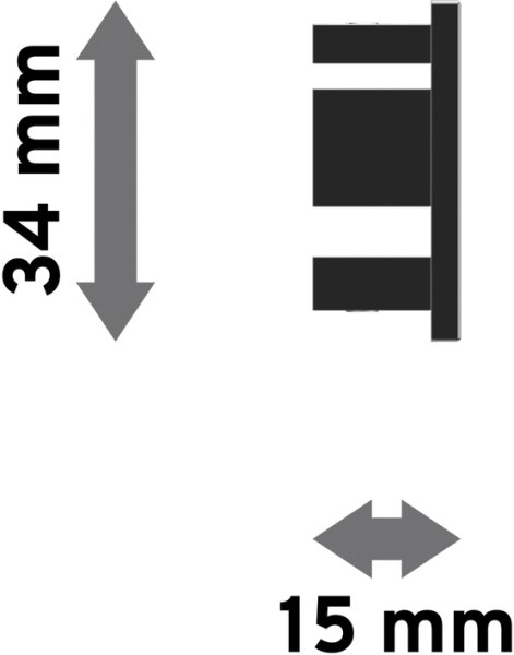 Endstücke Paxo (Kappe) Chrom für Innenlaufstangen 14x35 mm (2 Stück)