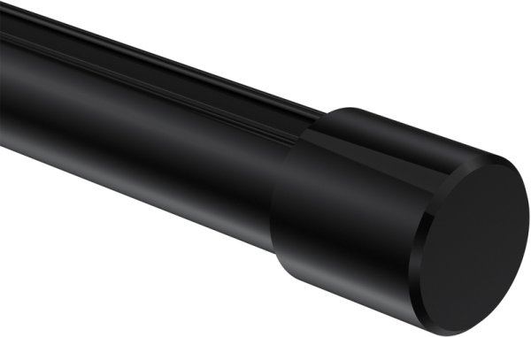 Endstücke Santo (Kappe) Schwarz für Gardinenstangen 20 mm Ø (2 Stück)