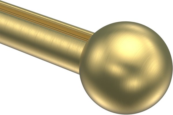 Endstücke Luino (Kugel) Messing-Optik für Gardinenstangen 20 mm Ø (2 Stück)