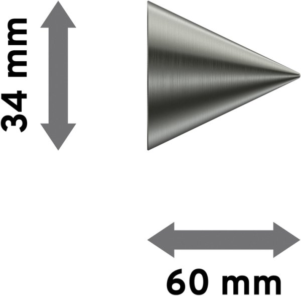 Endstücke Savio (Kegel) Edelstahl für Gardinenstangen 20 mm Ø (2 Stück)