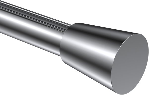 Endstücke Sitra (Konus) Chrom für Gardinenstangen 20 mm Ø (2 Stück)
