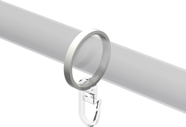 Ringe (Flachringe) Weiß Typ B20 für Gardinenstangen 20 mm Ø