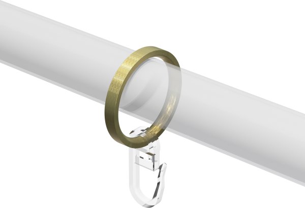 Ringe (Flachringe) Messing-Optik Typ B20 für Gardinenstangen 20 mm Ø