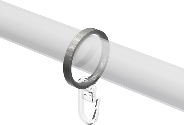Ringe (Flachringe) Edelstahl-Optik Typ B20 für Gardinenstangen 20 mm Ø
