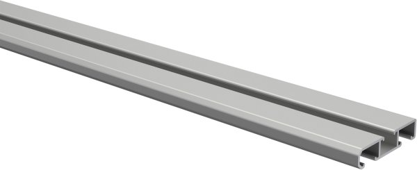 Gardinenschiene Aluminium 1- / 2-läufig SLIMLINE Silbergrau