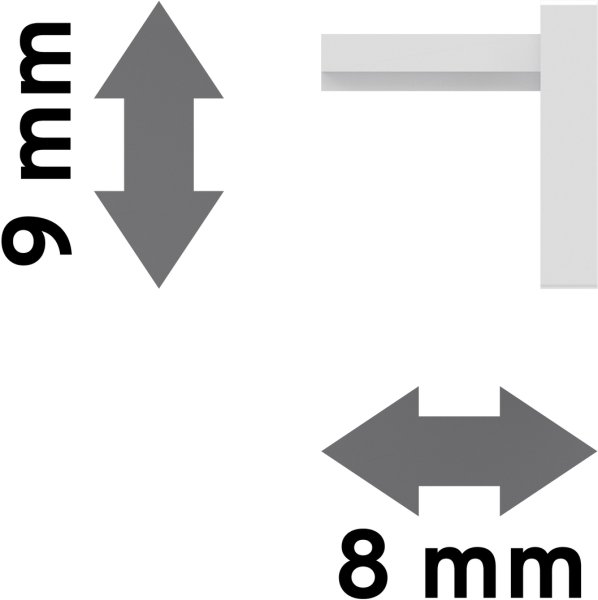Endkappen für Gardinenschienen PRIMAX 1-läufig Weiß (2 Stück)
