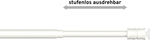 Klemmstange Metall / Kunststoff 8/6 mm Ø Flexo Weiß ausdrehbar