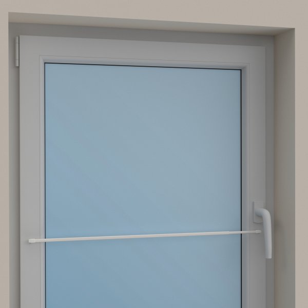 Vitragestangen Metall / Kunststoff Geno Weiß (2 Stück) ausziehbar