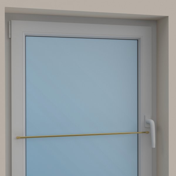 Vitragestangen Metall / Kunststoff Geno Messing-farbig (2 Stück) ausziehbar