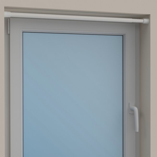 Spannstange Metall / Kunststoff 26/23 mm Ø Serrofix Weiß ausdrehbar