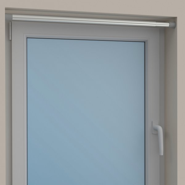 Spannstange Metall / Kunststoff 26/23 mm Ø Serrofix Silbergrau ausdrehbar