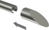 Endstücke Santoni (Schräge) Edelstahl-Optik für Gardinenstangen 16 mm Ø (2 Stück) 