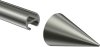 Endstücke Scarano (Kegel) Edelstahl-Optik für Gardinenstangen 16 mm Ø (2 Stück) 
