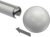 Endstücke Luino (Kugel) Weiß für Gardinenstangen 20 mm Ø (2 Stück) 