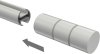 Endstücke Elanto (Rillenzylinder) Weiß für Gardinenstangen 20 mm Ø (2 Stück) 