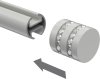 Endstücke Estana (Kappe Glitzer) Weiß für Gardinenstangen 20 mm Ø (2 Stück) 