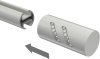 Endstücke Zoena (Zylinder Glitzer) Weiß für Gardinenstangen 20 mm Ø (2 Stück) 