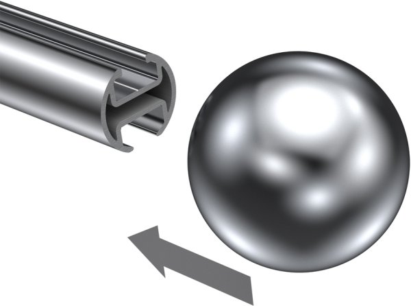 Endstücke Luino (Kugel) Chrom für Gardinenstangen 20 mm Ø (2 Stück)