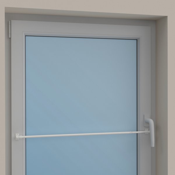 Caféhausstange Metall / Kunststoff 12/10 mm Ø Sora Weiß ausziehbar