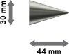 Endstücke Scarano (Kegel) Edelstahl-Optik für Gardinenstangen 16 mm Ø (2 Stück) 