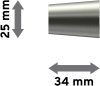 Endstücke Carelli (Konus) Edelstahl-Optik für Gardinenstangen 16 mm Ø (2 Stück) 