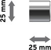 Endstücke Santo (Kappe) Chrom für Gardinenstangen 20 mm Ø (2 Stück) 