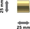 Endstücke Santo (Kappe) Messing-Optik für Gardinenstangen 20 mm Ø (2 Stück) 
