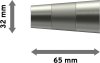 Endstücke Tanara (Konus) Edelstahl-Optik / Satin-Silber für Gardinenstangen 20 mm Ø (2 Stück) 