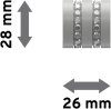 Endstücke Estana (Kappe Glitzer) Weiß für Gardinenstangen 20 mm Ø (2 Stück) 