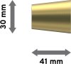 Endstücke Sitra (Konus) Messing-Optik für Gardinenstangen 20 mm Ø (2 Stück) 