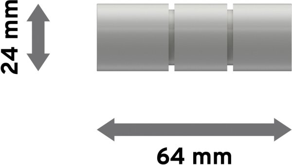 Endstücke Elanto (Rillenzylinder) Weiß für Gardinenstangen 20 mm Ø (2 Stück)