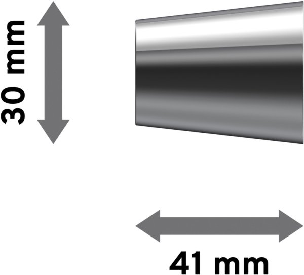 Endstücke Sitra (Konus) Chrom für Gardinenstangen 20 mm Ø (2 Stück)