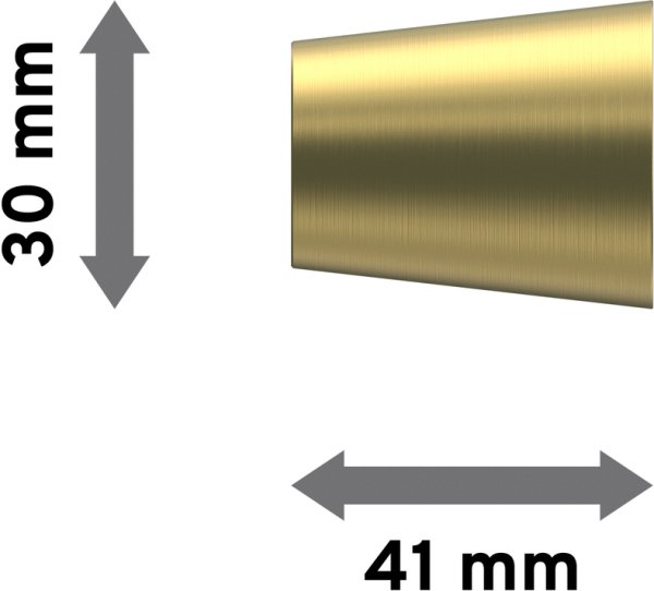 Endstücke Sitra (Konus) Messing-Optik für Gardinenstangen 20 mm Ø (2 Stück)
