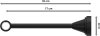 Gardinenstange Metall 16 mm Ø PRIMUS - Lorenzo Schwarz (ohne Ringe) 100 cm