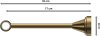 Gardinenstange Metall 16 mm Ø PRIMUS - Lorenzo Messing Antik (ohne Ringe) 100 cm