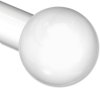 Endstücke Luino (Kugel) Weiß für Gardinenstangen 20 mm Ø (2 Stück) 