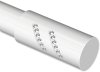Endstücke Zoena (Zylinder Glitzer) Weiß für Gardinenstangen 20 mm Ø (2 Stück) 