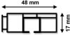 Gardinenschiene Kunststoff 1-läufig CONCEPT Weiß 120 cm