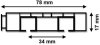 Gardinenschiene Kunststoff 2-läufig CONCEPT Weiß 750 cm (3 x 250 cm)