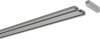 Gardinenschiene Aluminium 1- / 2-läufig SLIMLINE Silbergrau 280 cm (2 x 140 cm)