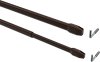 Vitragestangen mit Klebehaken Metall / Kunststoff Geno Braun (2 Stück) ausziehbar 30-50 cm
