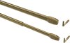 Vitragestangen mit Klebehaken Metall / Kunststoff Geno Messing-farbig (2 Stück) ausziehbar 30-50 cm