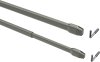 Vitragestangen mit Klebehaken Metall / Kunststoff Geno Silbergrau (2 Stück) ausziehbar 30-50 cm