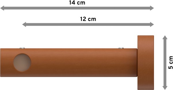 Gardinenstange Holz 16 mm Ø ADRIAN - Doman Kirschbaum lackiert