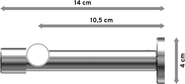 Gardinenstange Metall 20 mm Ø PRESTIGE - Santo Chrom